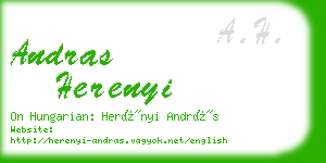 andras herenyi business card